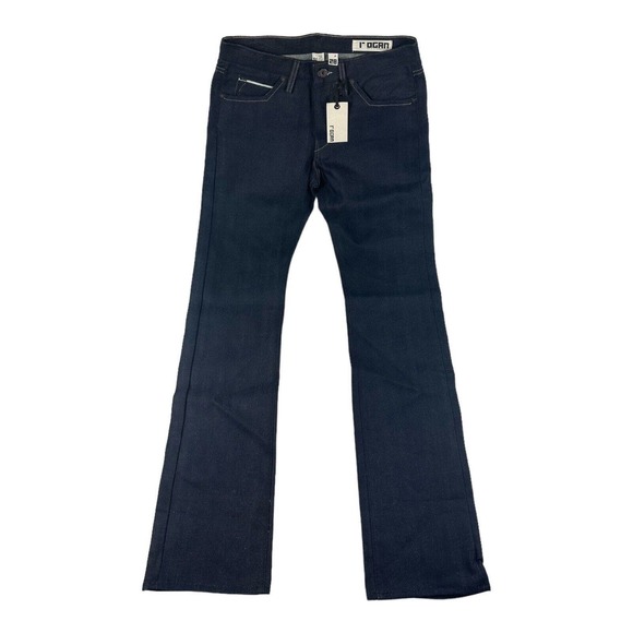 Rogan Raw Selvedge Piston Button Fly Dark Wash Mens Jeans Size 28X35 NWT - Picture 1 of 8